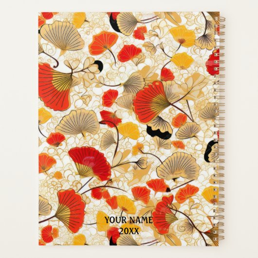 Gingko Leaf Chiyogami Planner (Achterkant)