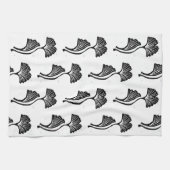 Gingko Leaf Lino Print Keukenhanddoeken (Horizontaal)