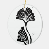 Gingko Leaf Lino Print Ornament (Links)