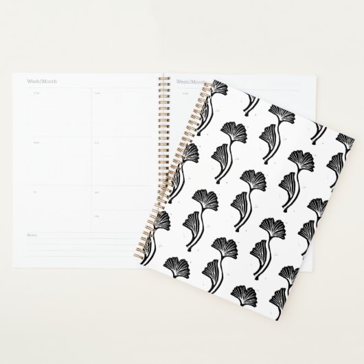 Gingko Leaf Lino Print Planner (Display)