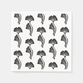 Gingko Leaf Lino Print Servet (Voorkant)