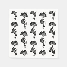 Gingko Leaf Lino Print Servet