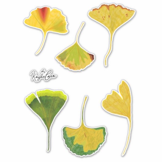 Gingko Leaf Stickers (Voorkant)