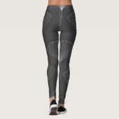 Gingko leaf zwarte leggings (Achterkant)