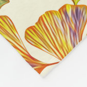 Gingko Leaves: Bloemen Abstracte kunst Fleece Deken (Hoek)