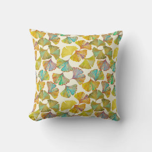 Gingko Leaves: Bloemen Abstracte kunst Kussen