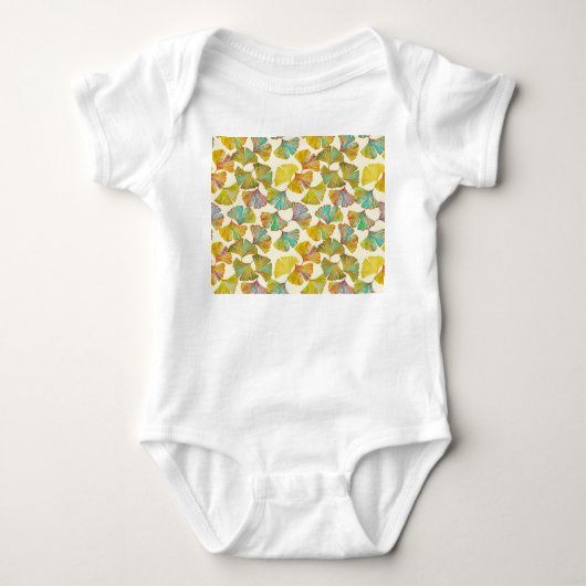 Gingko Leaves: Bloemen Abstracte kunst Romper (Voorkant)
