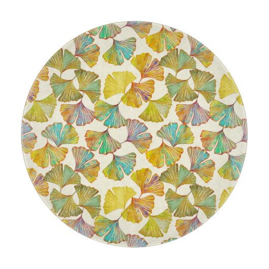 Gingko Leaves: Bloemen Abstracte kunst Snijplank (Voorkant)