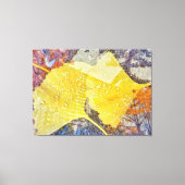 Gingko Leaves en Cityscape Canvas Afdruk (Voorkant)