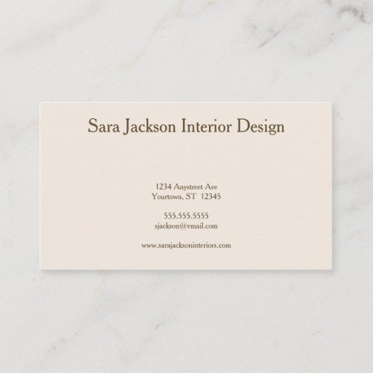 Gingko Leaves on Textured Background Designer's Visitekaartje (Achterkant)