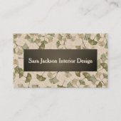 Gingko Leaves on Textured Background Designer's Visitekaartje (Voorkant)