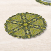 Gingko Mandala Kartonnen Onderzetters (Gekanteld)