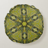 Gingko Mandala Rond Kussen (Voorkant)