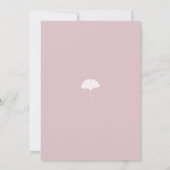 Gingko Silhouette Invitation Modern Pink Wedding Kaart (Achterkant)