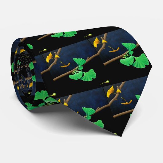 "Gingko" Stropdas (Opgerold)
