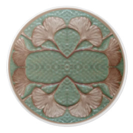 Gingko verlaat Lade Trek Keramische Knop