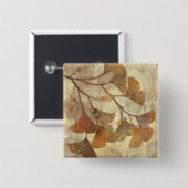 Gingko Vierkante Button 5,1 Cm (Voorkant /achterkant)
