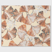 Gingko with fruits seamless pattern. Watercolor fl Cadeaupapier (Vlak)