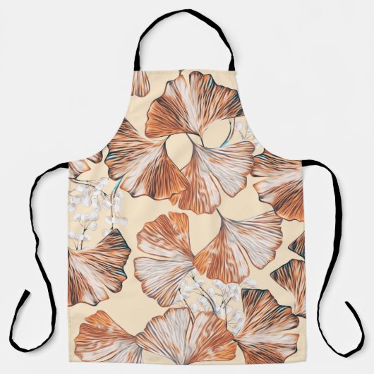 Gingko with fruits seamless pattern. Watercolor fl Schort (Voorkant)