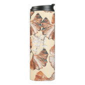 Gingko with fruits seamless pattern. Watercolor fl Thermosbeker (Gedraaid links)