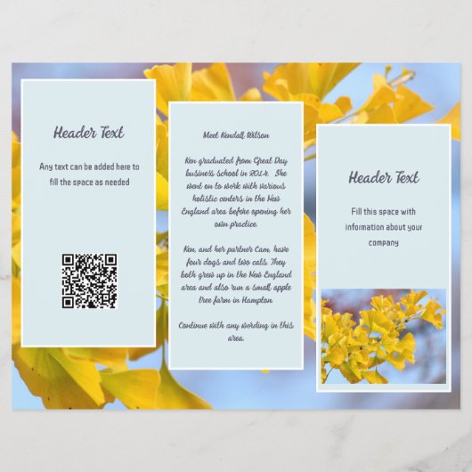 Gingko Zakelijk Logo Gevouwen Brochure (Achterkant)