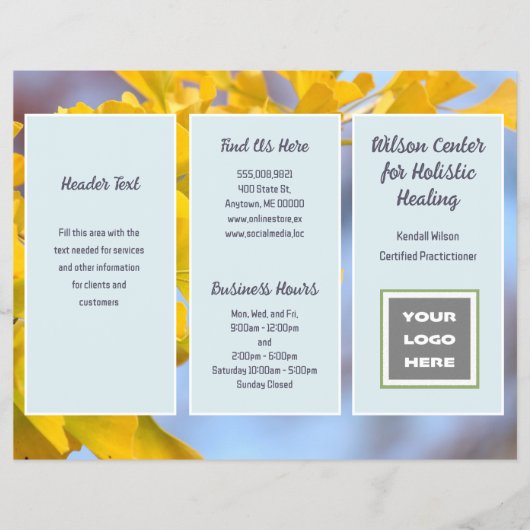 Gingko Zakelijk Logo Gevouwen Brochure (Voorkant)