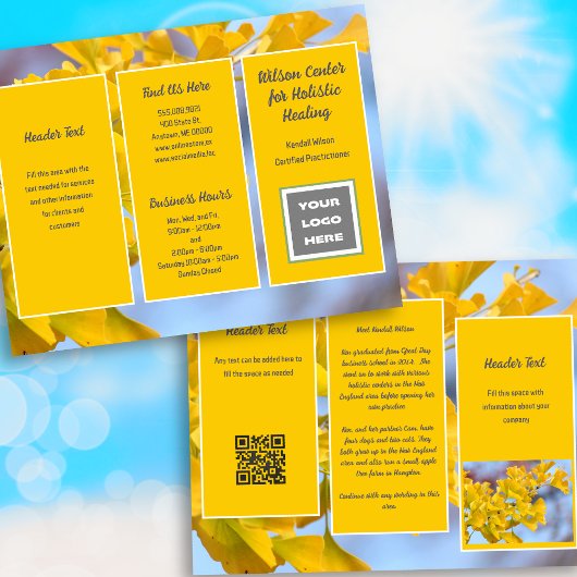 Gingko Zakelijk Logo Gevouwen Brochure