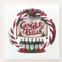Gingle Bells Christmas Gin Display Glazen Onderzetter