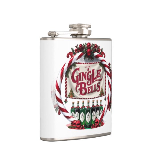 Gingle Bells Christmas Gin Display Heupfles (Rechts)