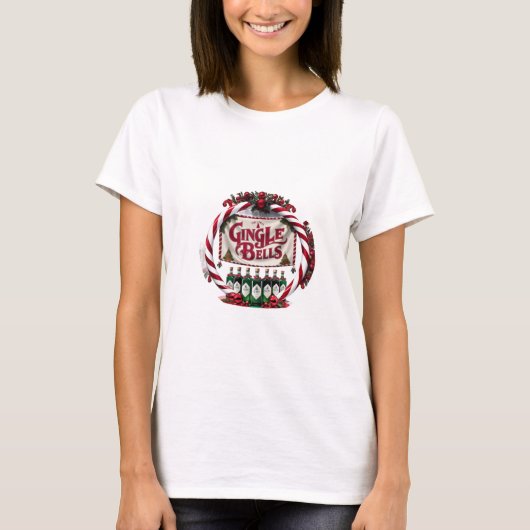 Gingle Bells Christmas Gin Display T-shirt (Voorkant)