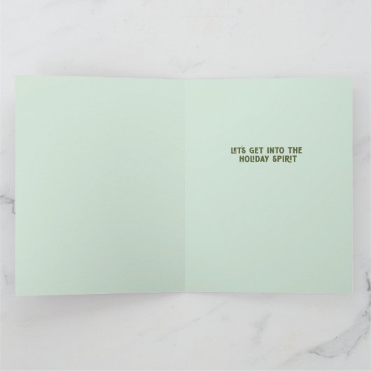 GINgle Bells Folded Holiday Greeting Kaart (Binnen)