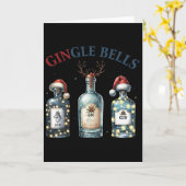 Gingle Bells Funny Gin Gin Bells Christmas Tree Me Kaart (Gele Bloem)