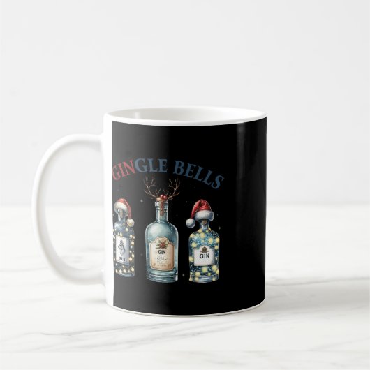 Gingle Bells Funny Gin Gin Bells Christmas Tree Me Koffiemok (Links)
