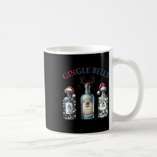 Gingle Bells Funny Gin Gin Bells Christmas Tree Me Koffiemok (Rechts)