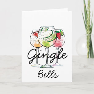 Gingle Bells Gin & Tonic Christmas Kaarten