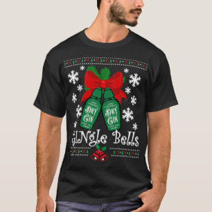 GINgle Bells Ugly Kerstmis Mistletoe Xmas T-shirt