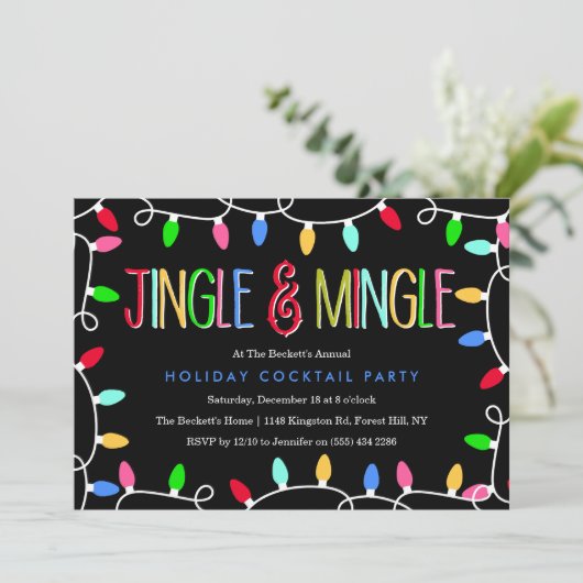 Gingle en Mingle | Kerstfeestdag — Cocktail Kaart (Staand voorkant)