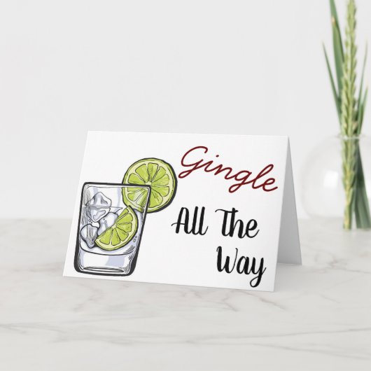 Gingle helemaal | Gin & Tonic Christmas Kaarten (Voorkant)