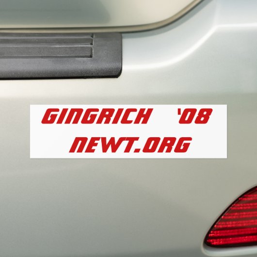 Gingrich   '08 Newt.Org Bumpersticker (Op auto)