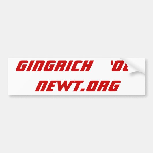 Gingrich '08 Newt.Org Bumpersticker (Voorkant)