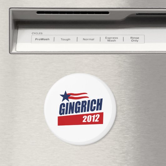 GINGRICH 2012 CAMPAGNEBANNER MAGNEET (Insitu (Vaatwasser))