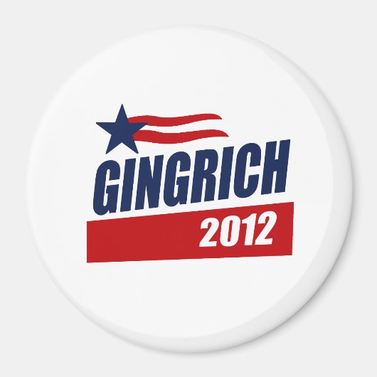GINGRICH 2012 CAMPAGNEBANNER MAGNEET (Voorkant)