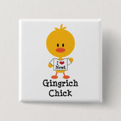Gingrich Chick Button I Heart Newt (Voorkant)