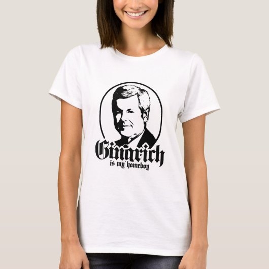 GINGRICH IS MIJN HOMEBOEK T-SHIRT (Voorkant)
