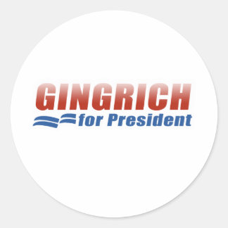 Gingrich voor President (2) Ronde Sticker