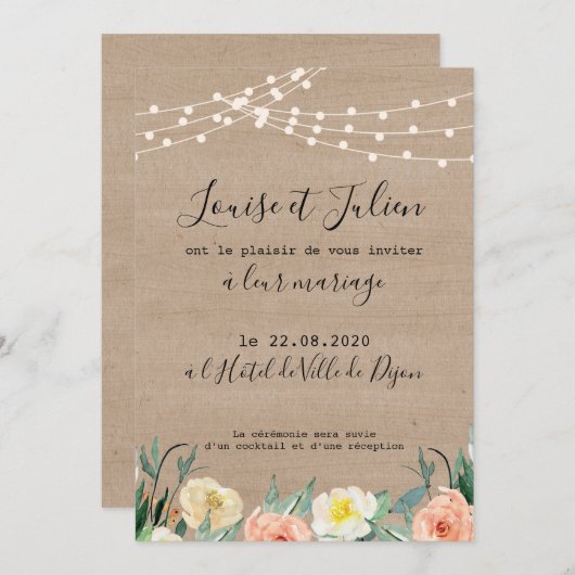 Ginguette-kampeerhuwelijk Kaart (Voorkant / Achterkant)