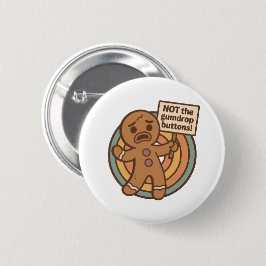 Gingy Christmas Button Pin (Voorkant /achterkant)