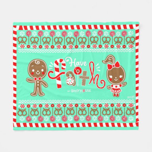 Gingy House 2021 Fleece Blanket Deken (Voorkant (Horizontaal))