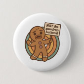 Gingy Kerst Knop Speld Ronde Button 5,7 Cm (Voorkant)