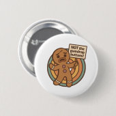 Gingy Kerst Knop Speld Ronde Button 5,7 Cm (Voorkant /achterkant)